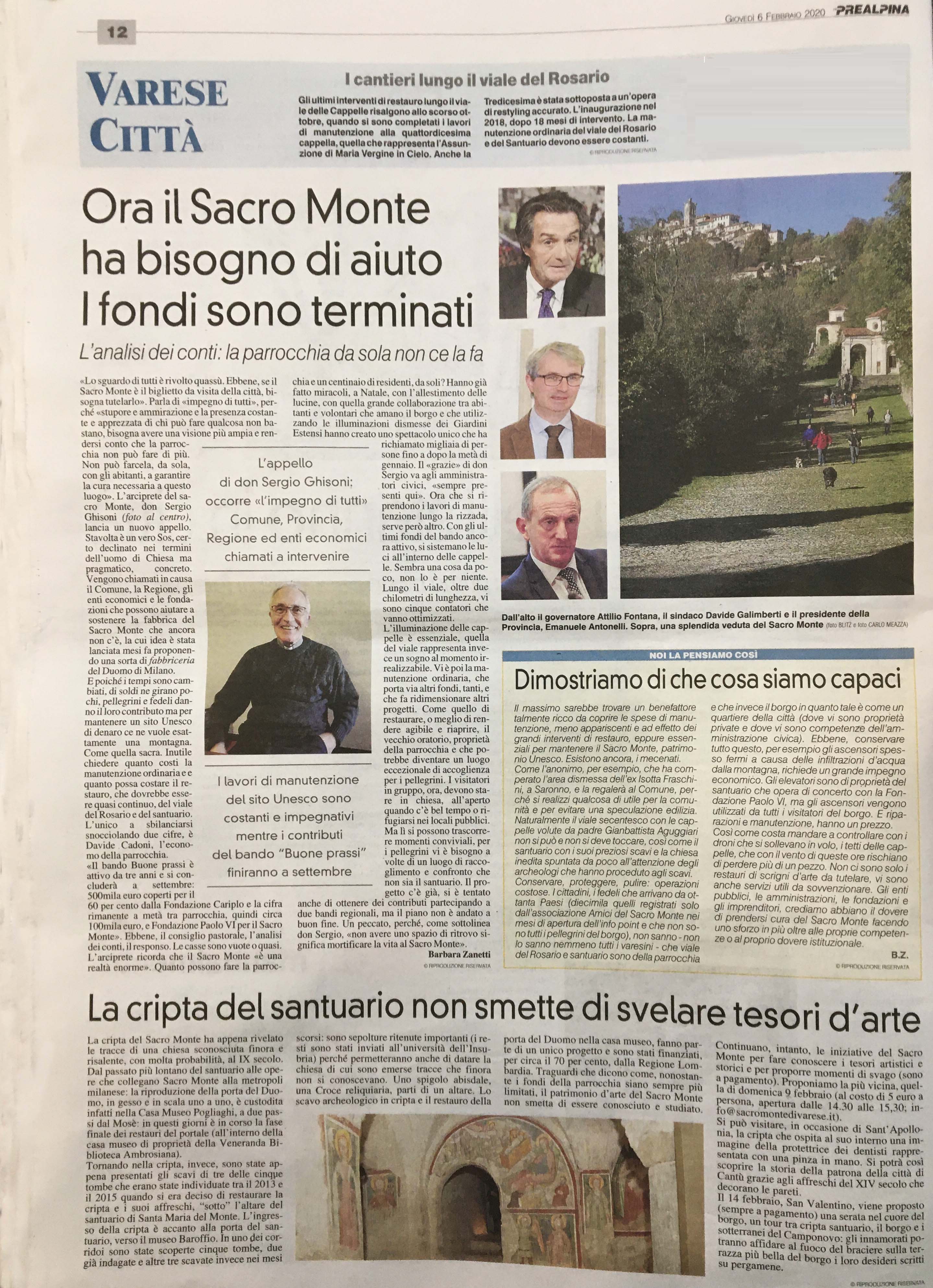 Ora il Sacro Monte ha bisogno di aiuto