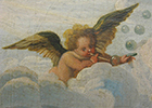 Angelo con bolle particolare Allegoria aria e fuoco XVII secolo Museo Baroffio e del Santuario